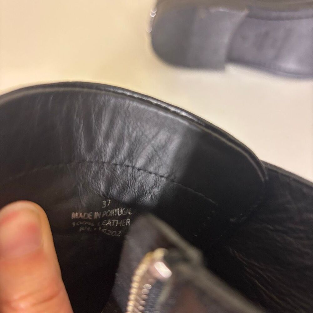 Zadig & Voltaire Black Leather Lace Up Combat Boots Size 37 = 7 - Picture 12 of 12